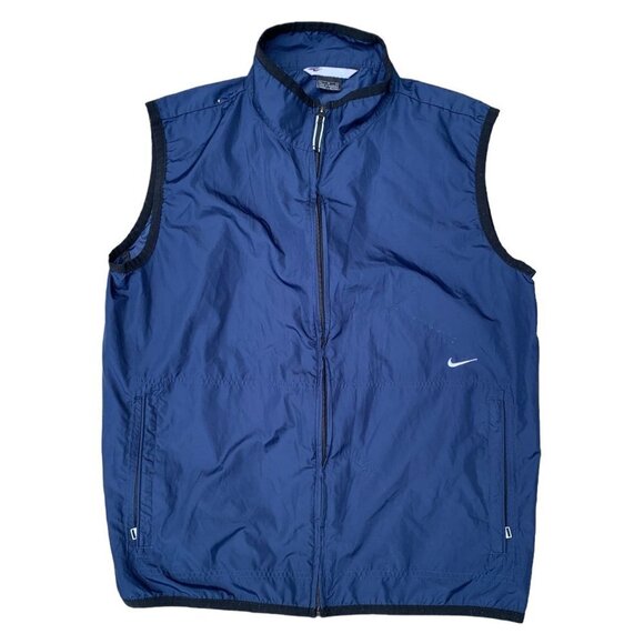 VINTAGE Nike Vest Large Navy Blue - Picture 1 of 4